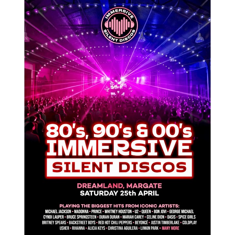 80s, 90s and 00s Immersive Silent Disco